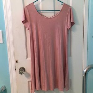 Soft Blush T-Shirt Dress